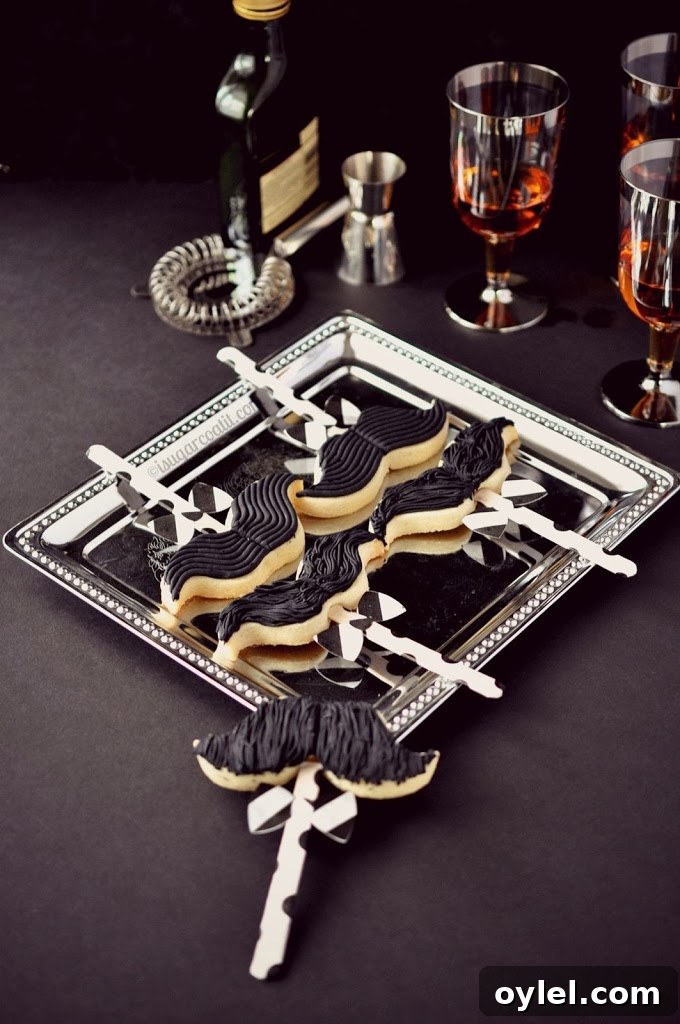 Movember Moustache Cookie Pops
