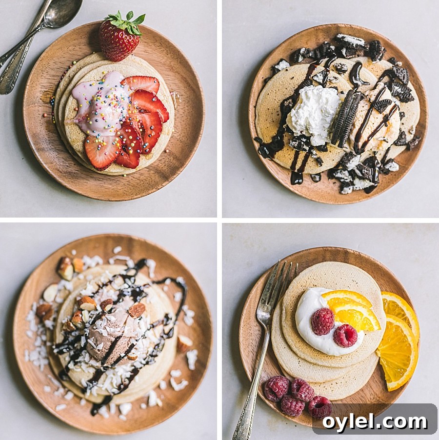 4 totally unique pancake topping combinations