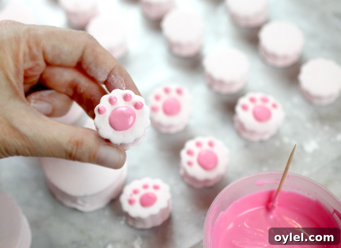 Meowmallows: Cute Cat-Shaped Marshmallows for Parties 7 Marshmallow paws