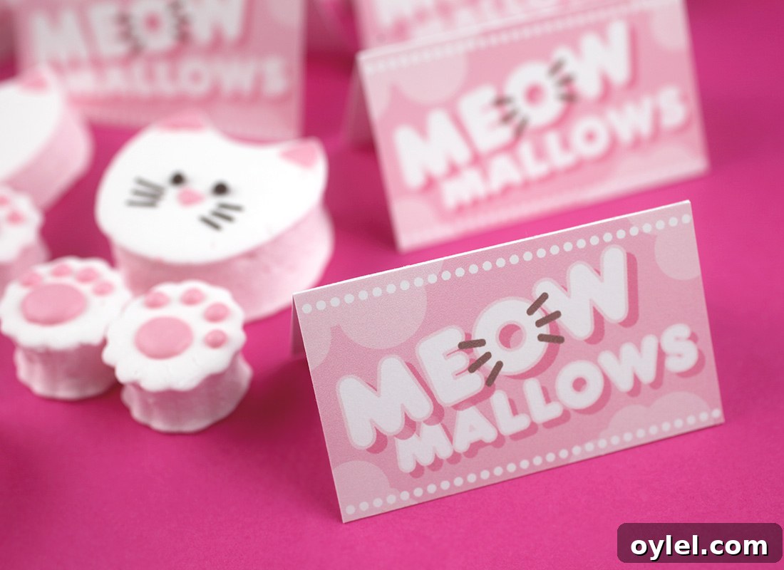 Meowmallows: Cute Cat-Shaped Marshmallows for Parties 10 Meowmallow tags
