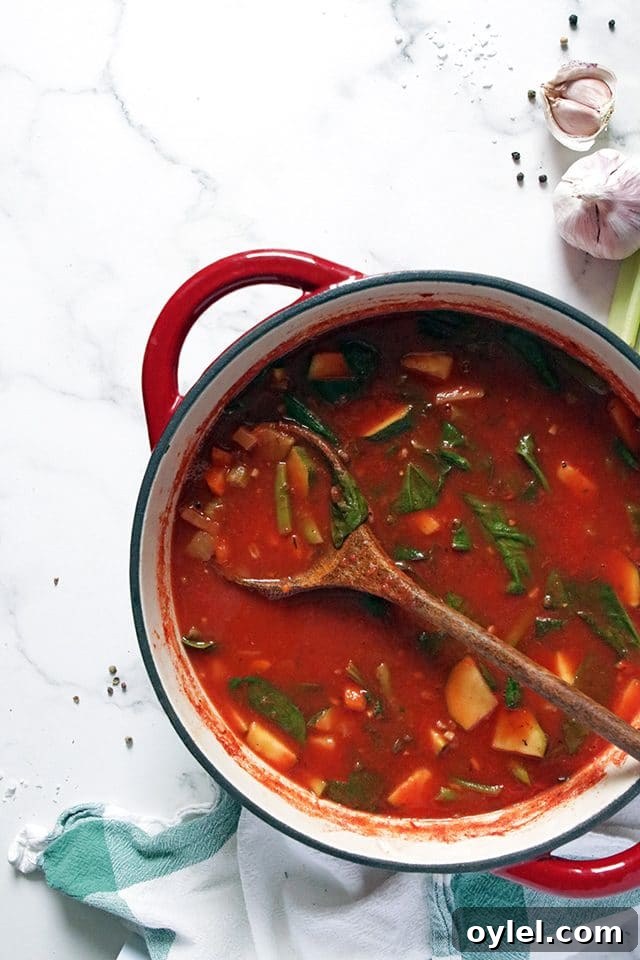 Vegan Minestrone Soup in a Pot