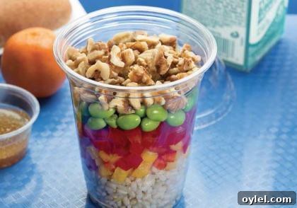 5-Day Chilled Salad Meal Plan for Workweek Lunches 2 Walnut and brown rice shaker salad with vegetables and sesame dressing