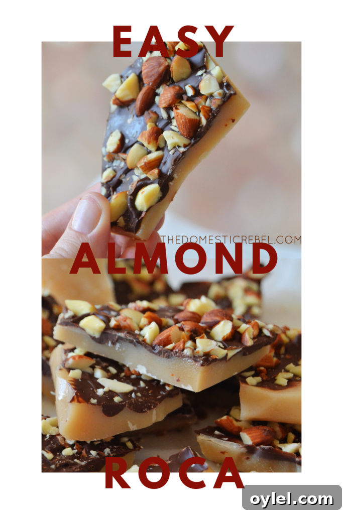 easy almond roca photo collage