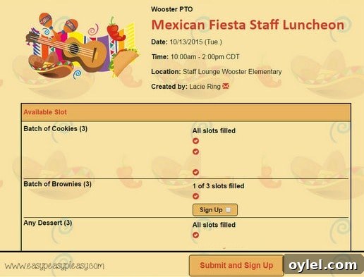 Mexican Fiesta Lunch Ideas for Teacher Appreciation 6 Teacher Appreciation Lunch Ideas Mexican Fiesta using SignUp Genius to get donations!