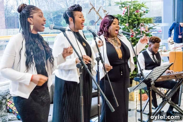 iceland foods event women singing