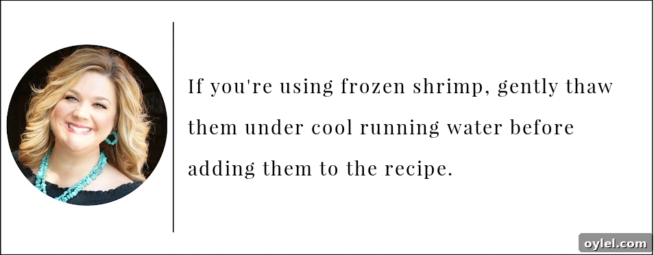 pro tip for thawing frozen shrimp