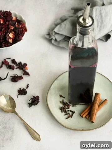 dried hibiscus flower syrup