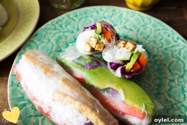 Tofu Spring Rolls from thelittlekitchen.net