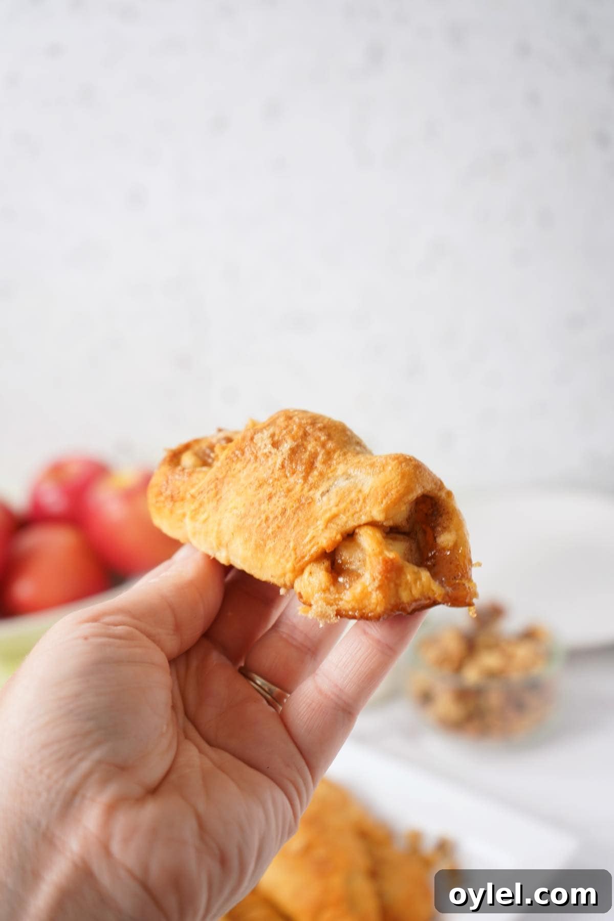 APPLE CRESCENT ROLLS in hand