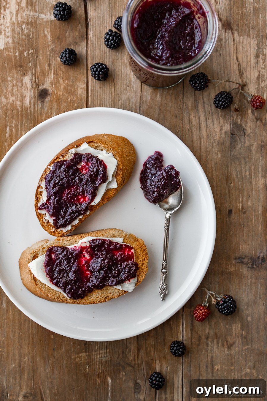 Blackberry and apple jam