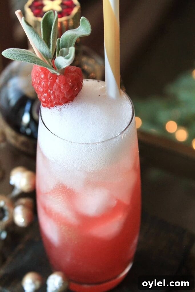 top the thanksgiving gin drink with champagne and a bit more chambord