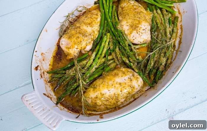 One-Pan Rosemary Chicken with Roasted Asparagus 2 Rosemary Chicken