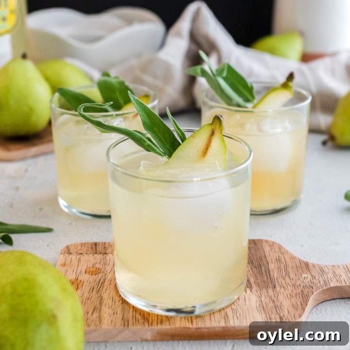 Ginger pear cocktail.