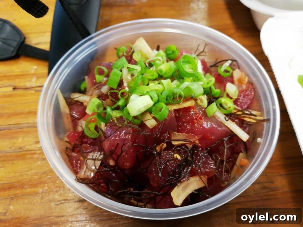 Plate of tuna poke