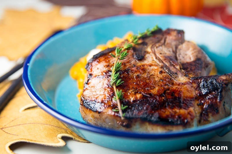 Maple-Brined Pork Chops Grilled on the Big Green Egg 8 Big Green Egg Maple Brined Pork Chops