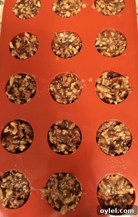 keto pecan clusters in molds