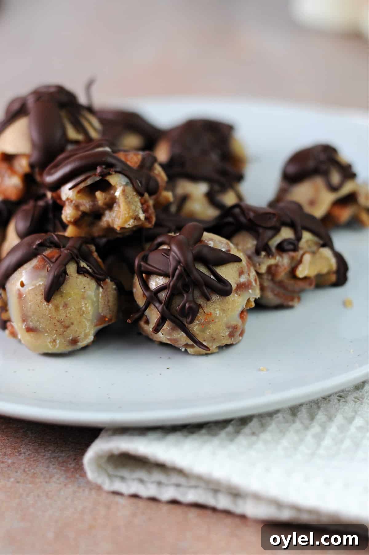 plate of pecan clusters.