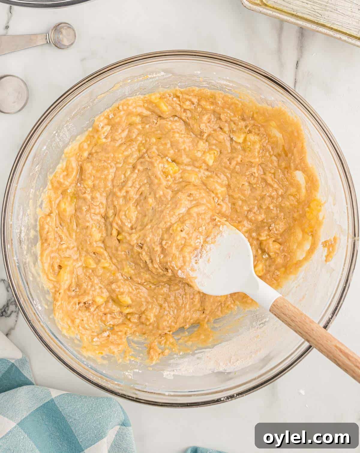 Classic Moist Homemade Banana Bread Recipe 10 banana bread batter mixed together in a bowl