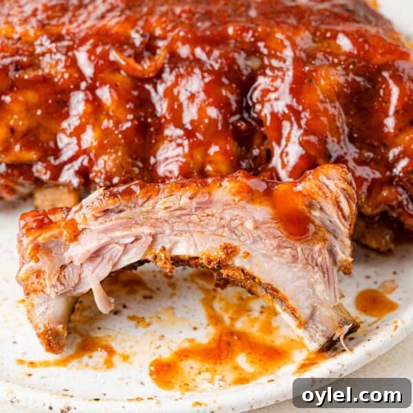 Instant pot ribs with barbecue sauce.