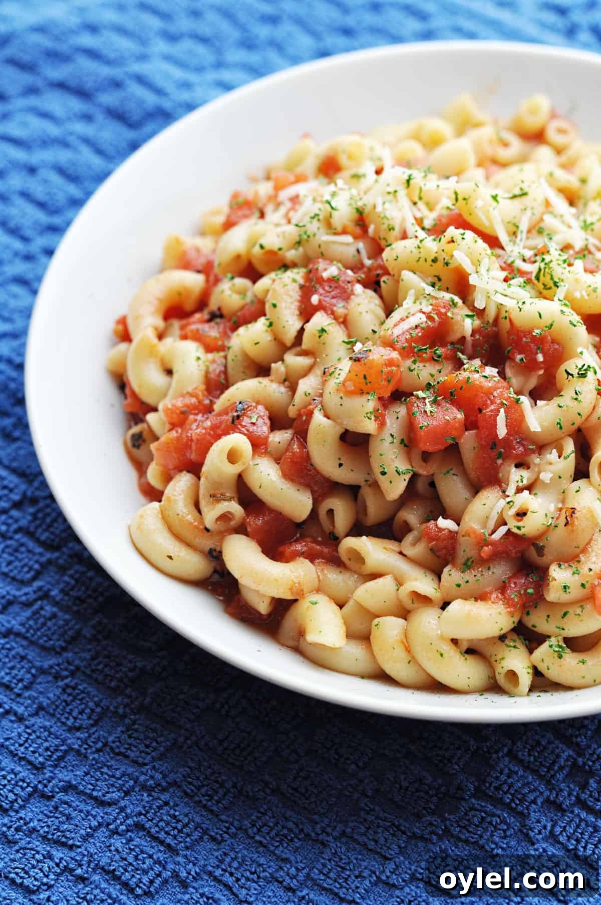 Macaroni with tomatoes recipe