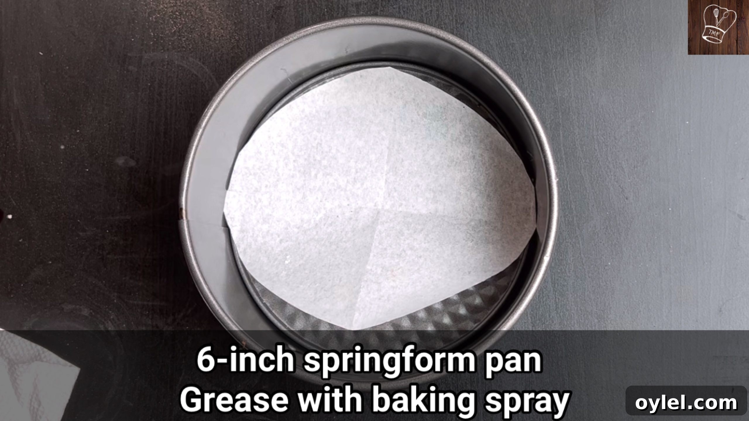 Cake batter in pan