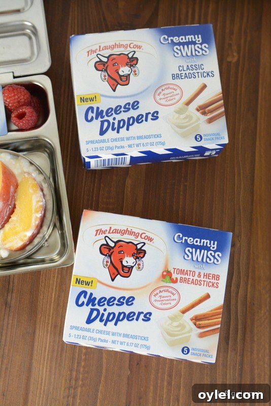 School Lunch Packing Guide for Busy Parents 3 cheese dippers in two flavors | NoBiggie.net