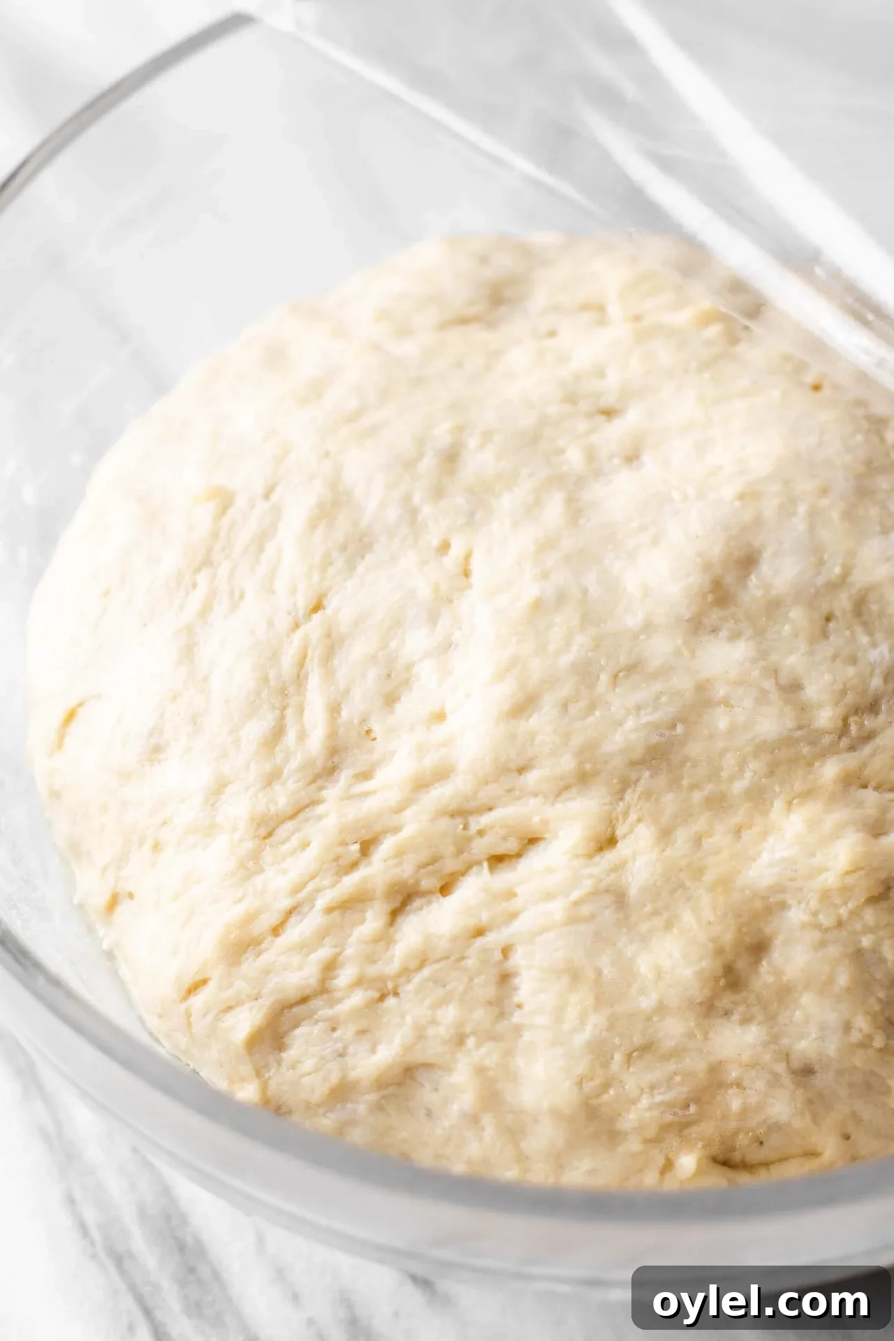Fluffy Raspberry Buns Recipe 4 baked raspberry donuts dough in bowl