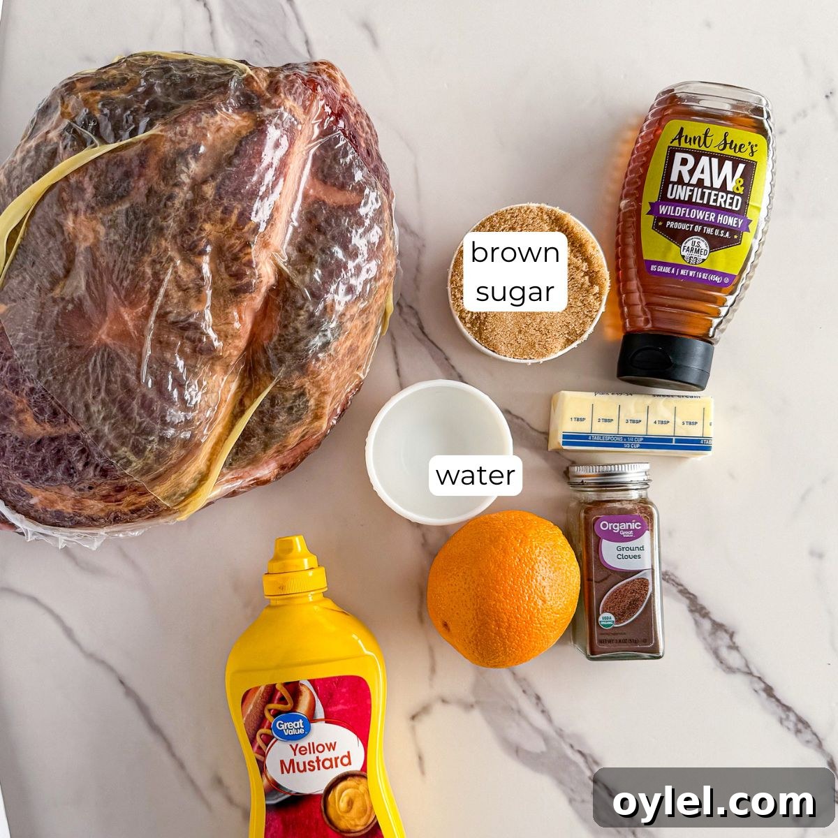 Ingredients for Christmas Ham.