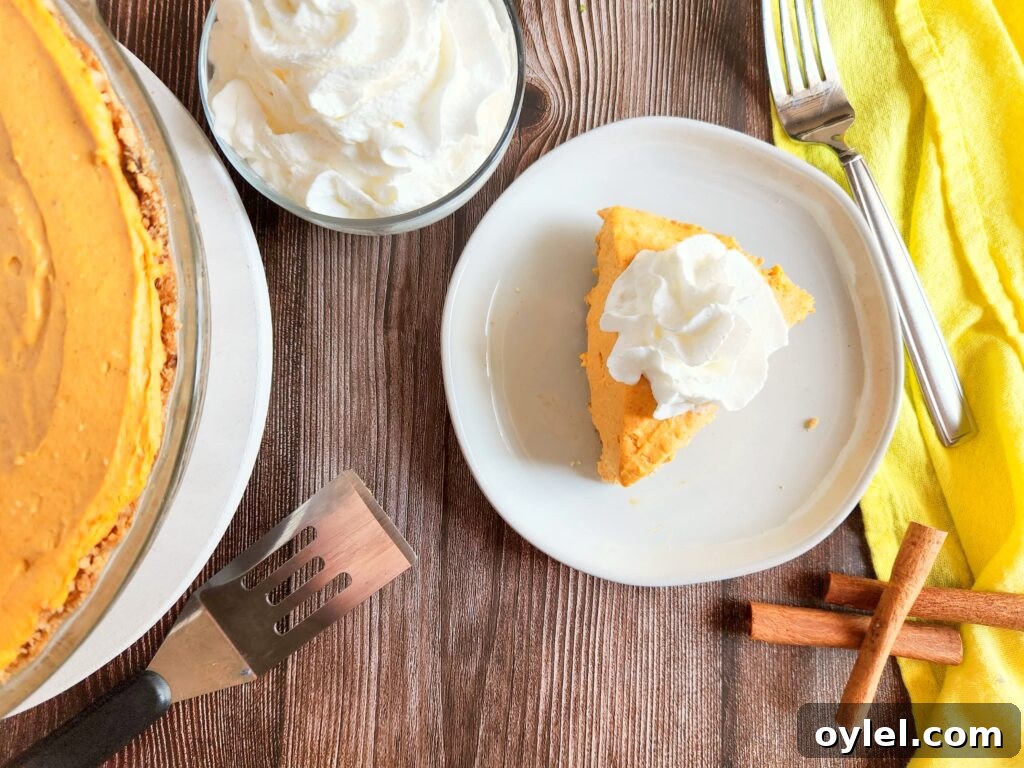 No Bake Pumpkin Cheesecake slice