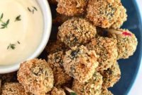 Crispy Sausage-Stuffed Olives with Garlic-Thyme Aioli