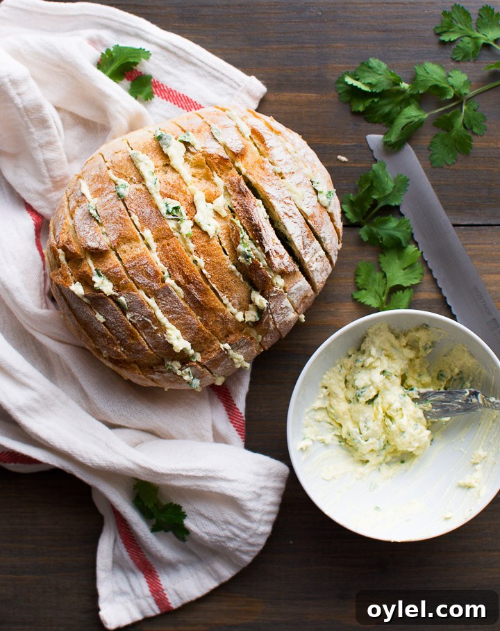 Cilantro Garlic Pull-Apart Bread Recipe 5 Garlic bread fresh out of the oven