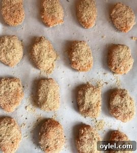 Sweet potato tots ready to bake