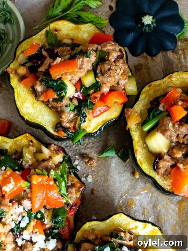 Stuffed Acorn Squash With Sausage