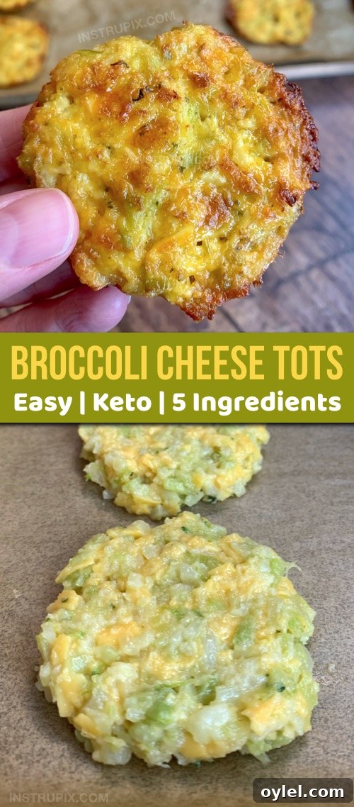 Keto Crispy Broccoli Cheese Bites 11 Looking for quick and easy low carb snack ideas? These keto broccoli cheddar rounds are crispy and delicious! They are also made with just 5 simple ingredients. #keto #lowcarb #instrupix