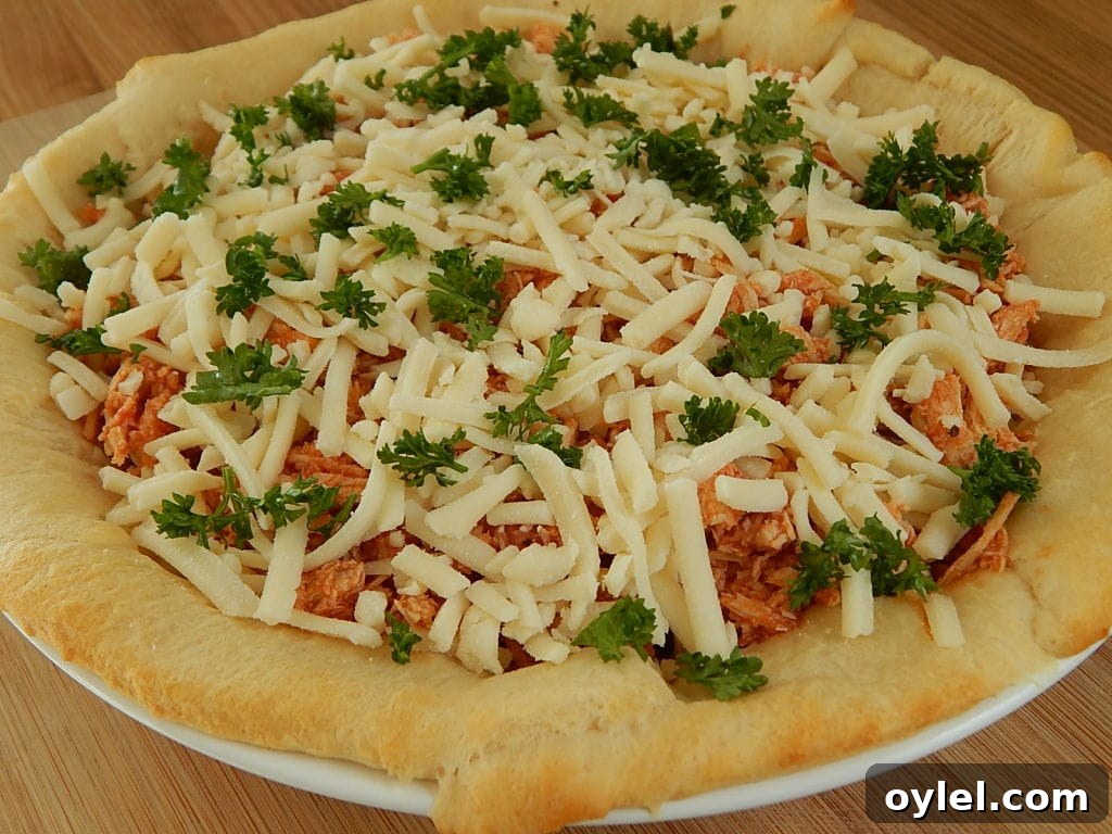 Crust and topping close-up