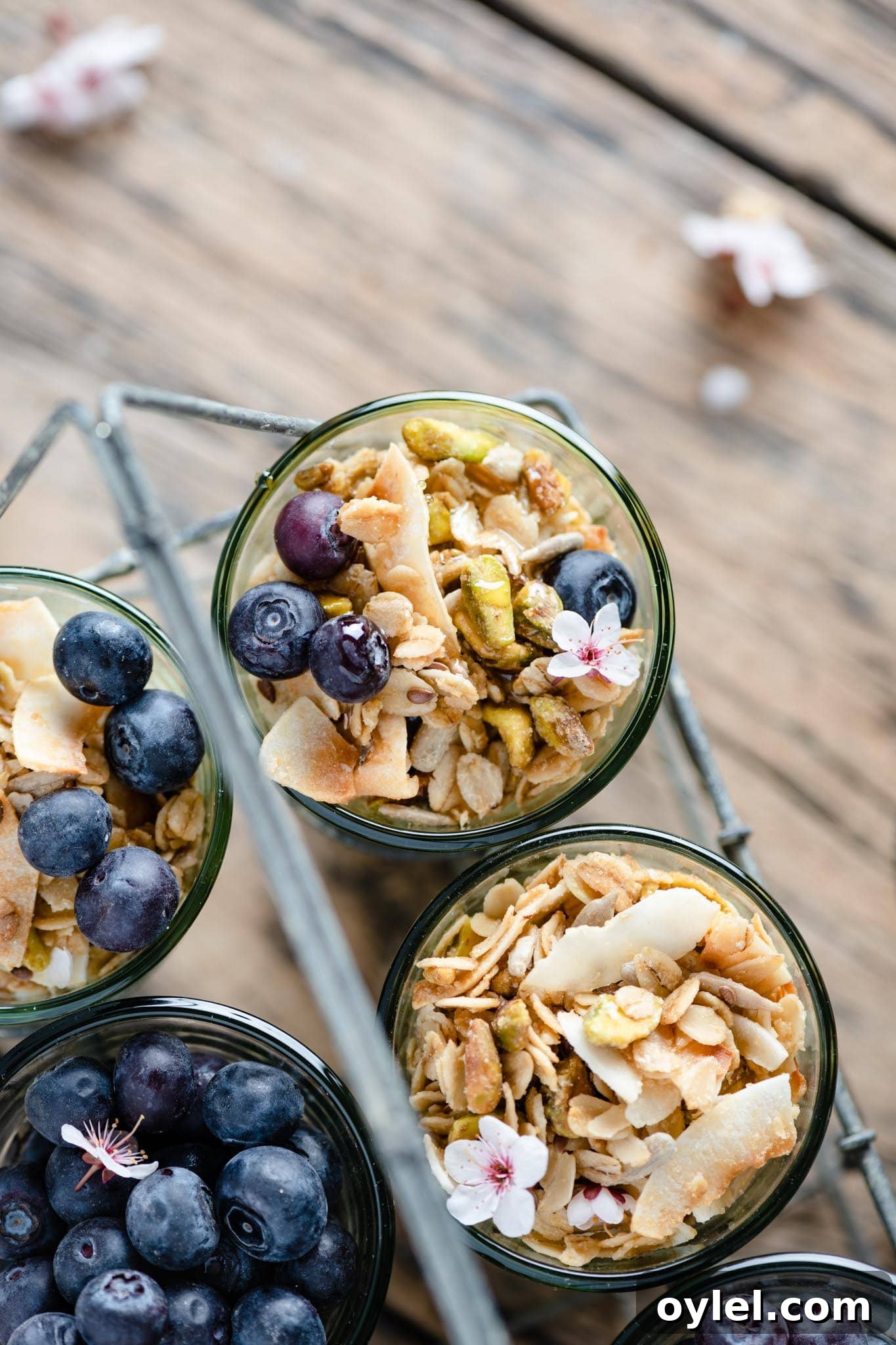 Homemade Coconut Pistachio Granola Recipe 4 Granola Cereal with oats, nuts, and toasted coconut.