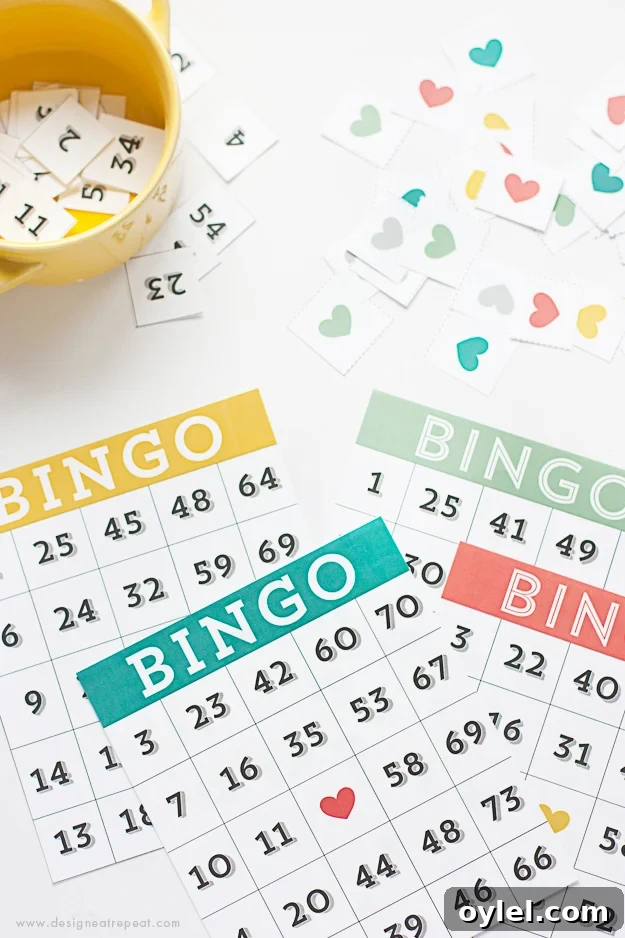 Printable & Cute Bingo Cards - Download for Free over at Design Eat Repeat!