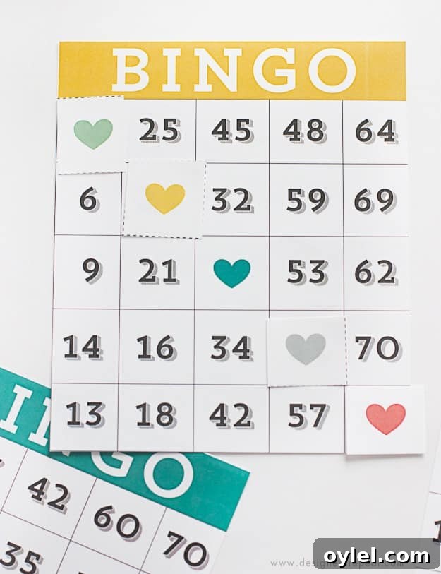Printable & Cute Bingo Cards - Download free over at Design Eat Repeat!