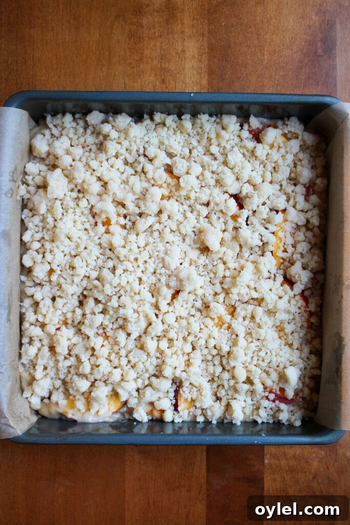 Streusel on top