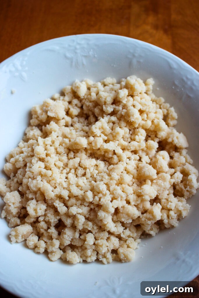Streusel for peach coffee cake
