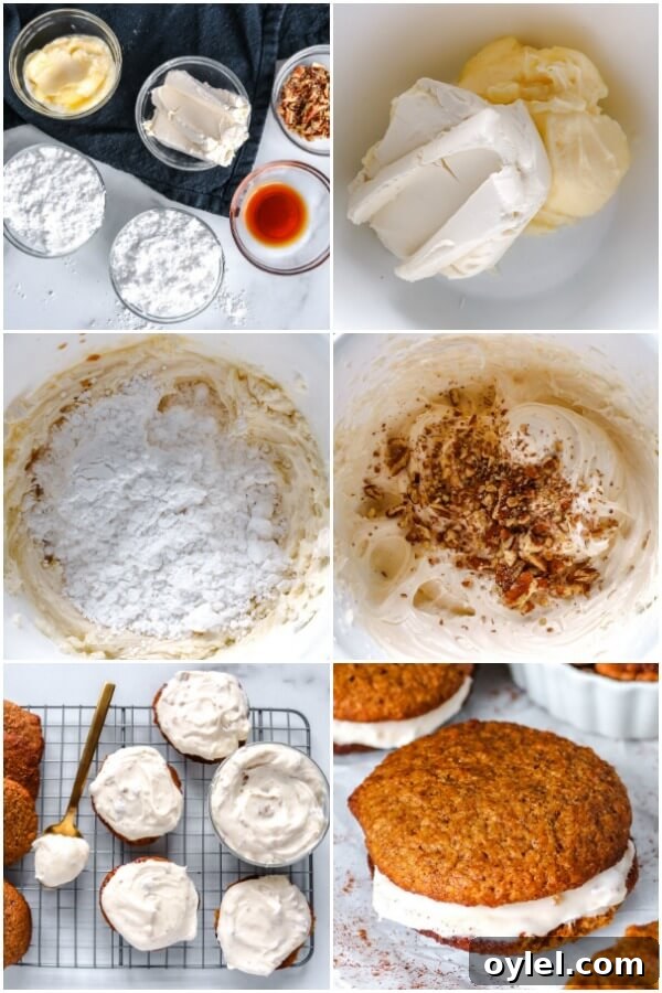 Keto Pumpkin Whoopie Pies with Cream Cheese Filling 4 steps for making the filling