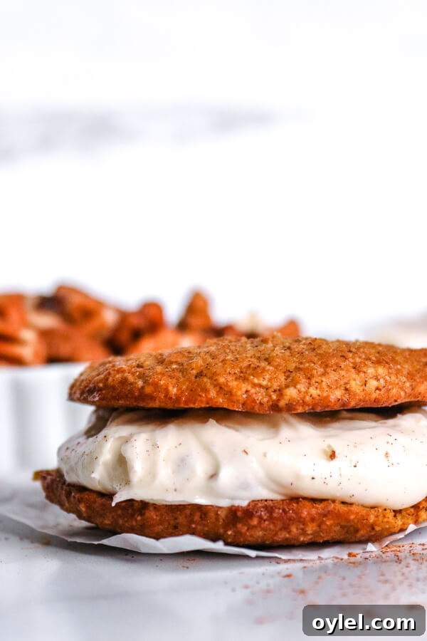 Keto Pumpkin Whoopie Pies with Cream Cheese Filling 7 finished pumpkin whoopie pie