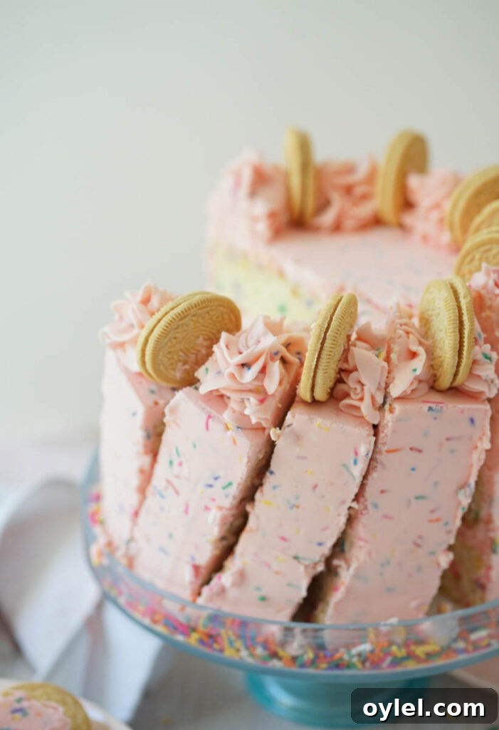 Golden Oreo birthday cake