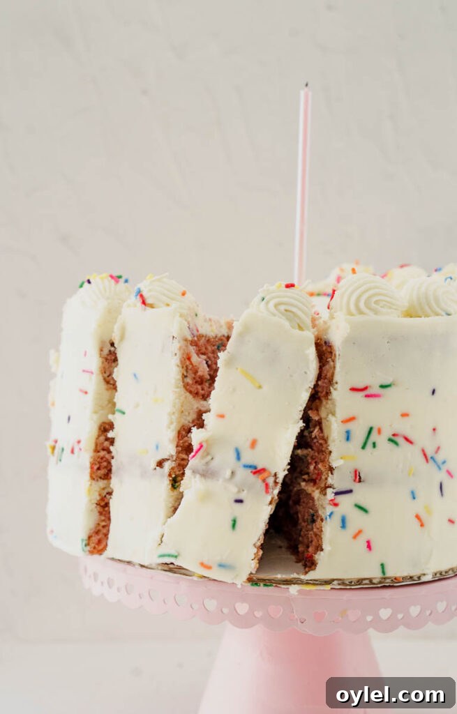 Whole Strawberry Funfetti Cake