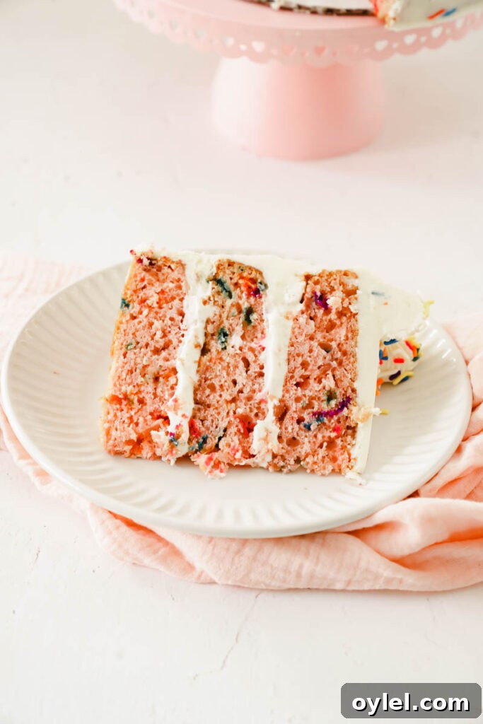 Finished frosted cake