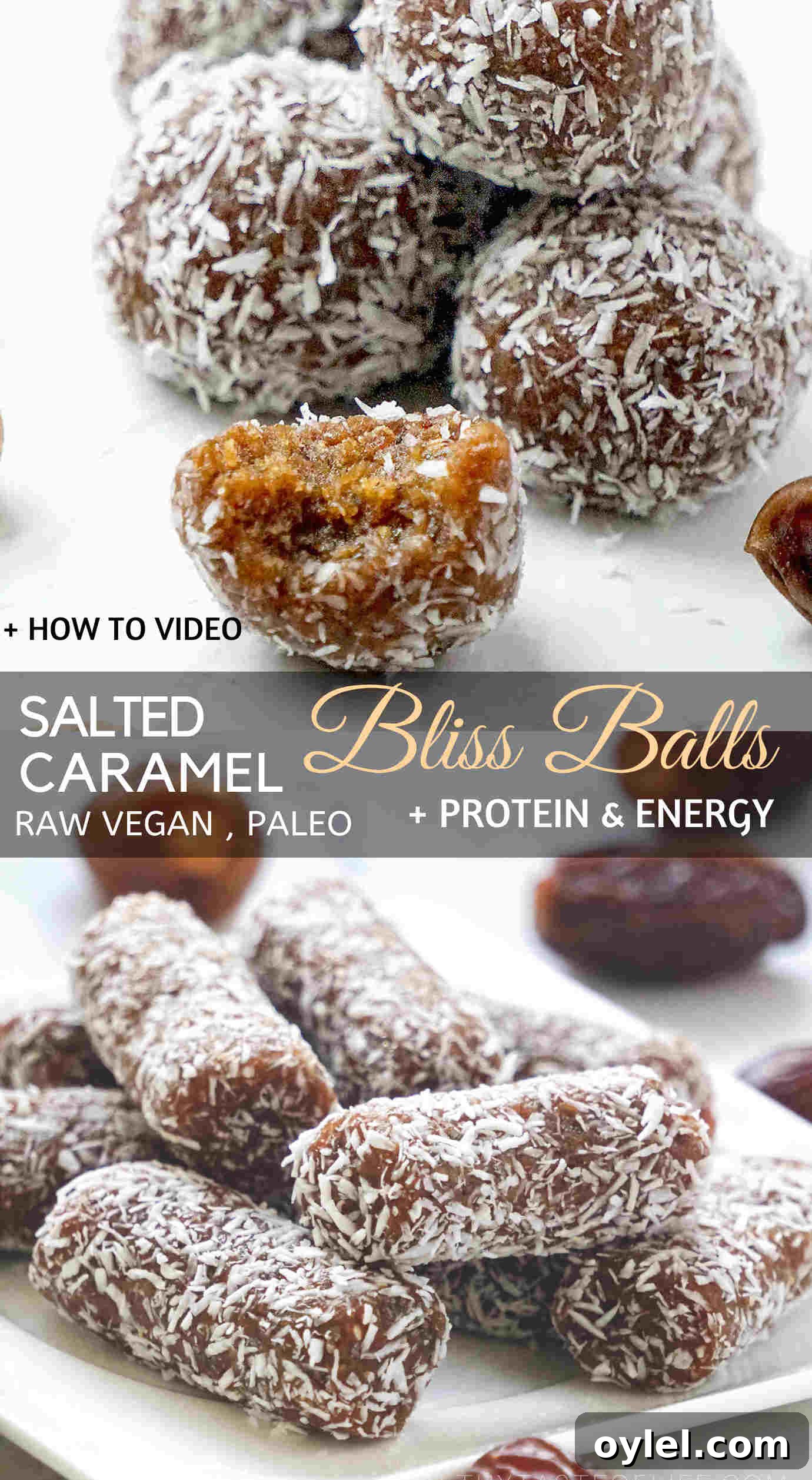 Salted caramel balls with peanut butter and dates