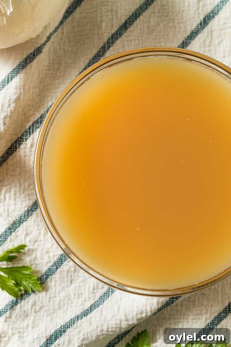Chicken Broth in a bowl