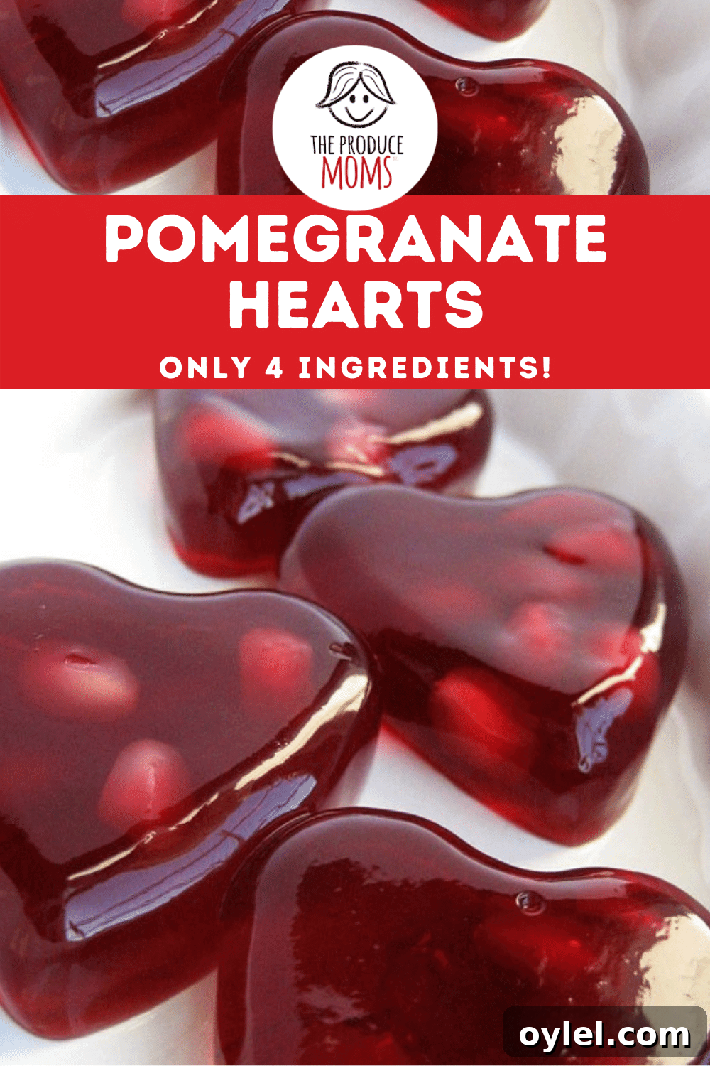 Gelatin Pomegranate Hearts Pomegranate Hearts