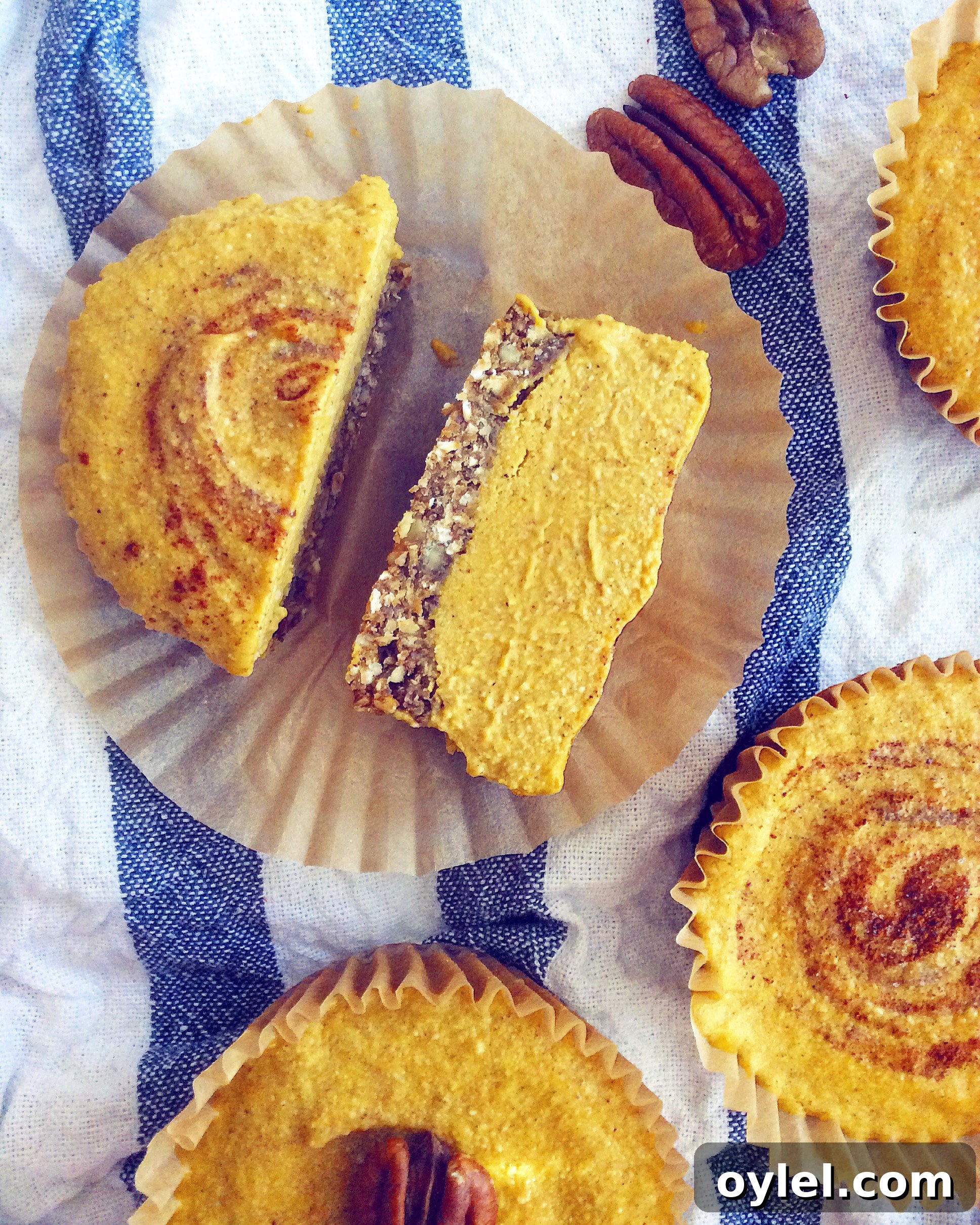 Mini No-Bake Pumpkin Cheesecakes