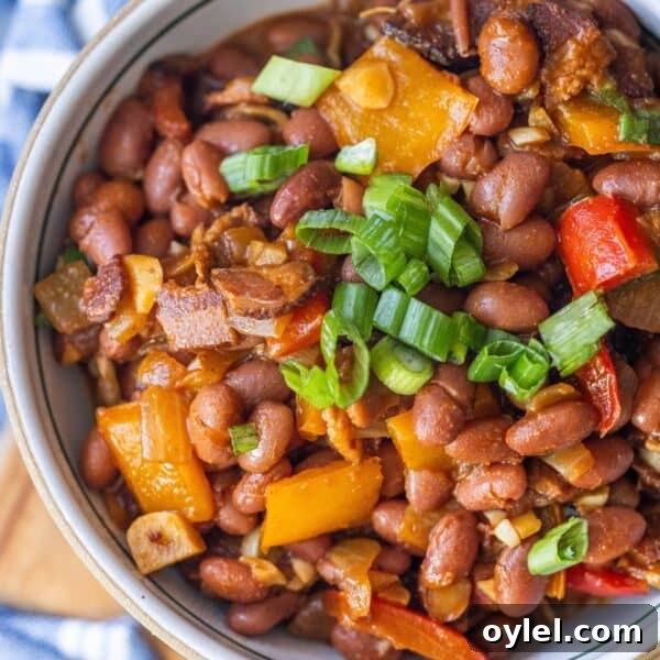 A bowl of charro beans